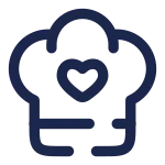 Chef Hat Heart SVG Icon